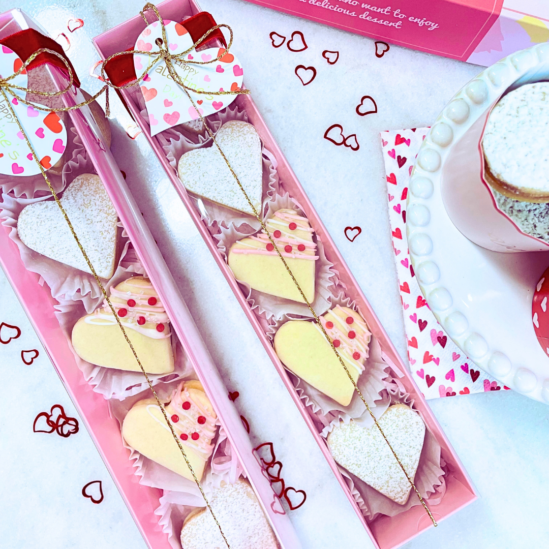 Valentines heart alfajores