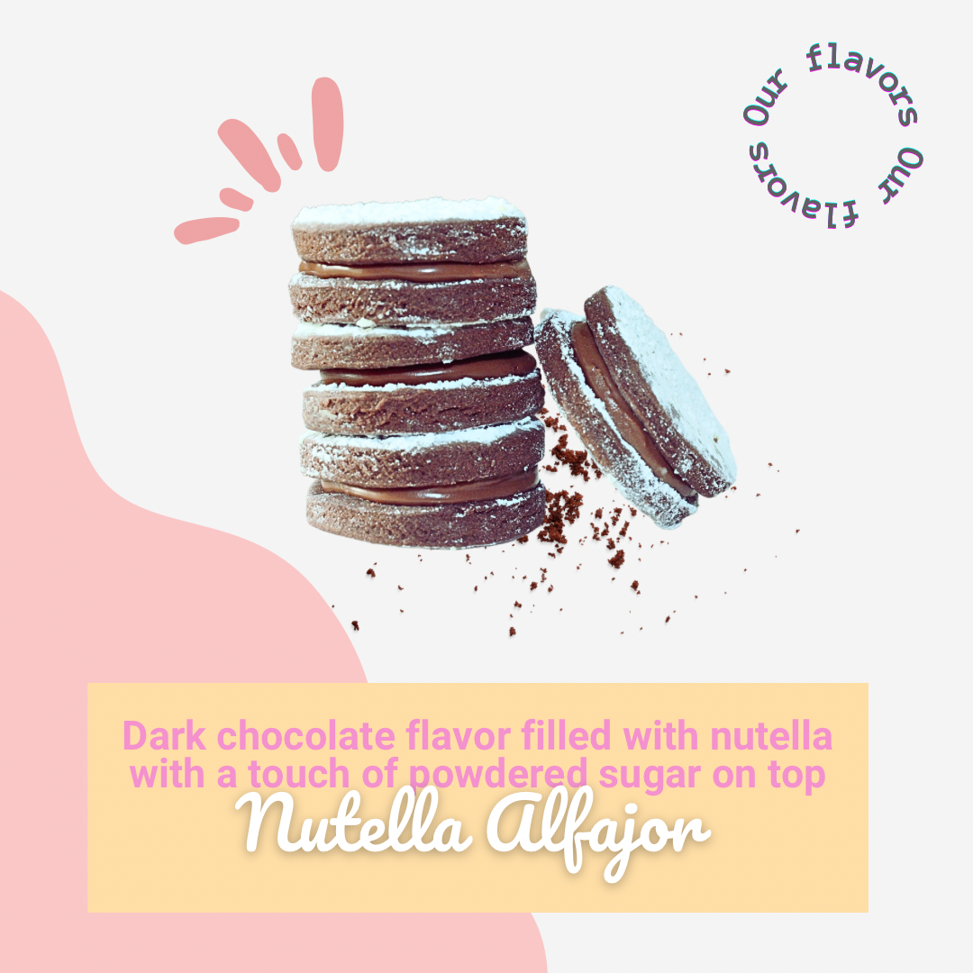 Regular size nutella alfajores